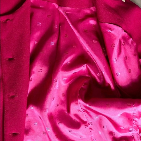 Women’s 2-Piece Raspberry Red Career Skirt Suit Set - Petites - Picture 8 of 8